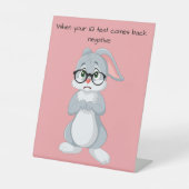 ラバおもしろいステーブルの上記号 台座サイン (正面)