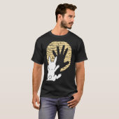 ラバおもしろいスバニーハンドシャドー Tシャツ (正面フル)