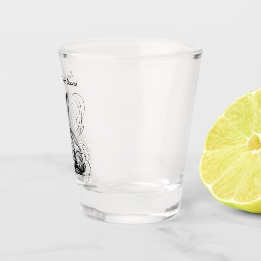 ラバおもしろいス白黒インカスタマイズク ショットグラス (右)