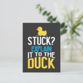 ラバおもしろいダックプログラミングBug Debugging Umous ポストカード (スタンド正面)