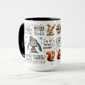 ラバおもしろいリス引用文 マグカップ (正面左)