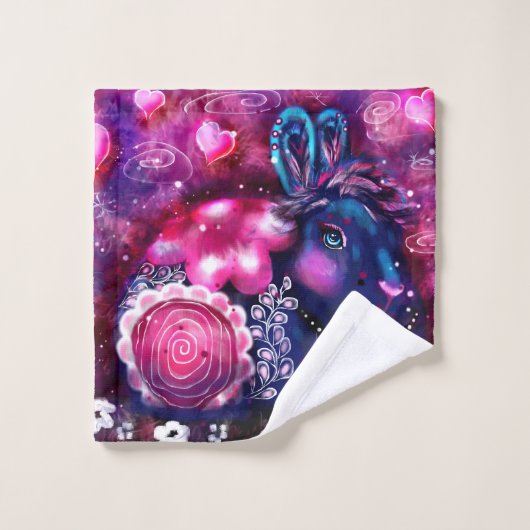 ラバお洒落スグラモールバニー誕生日 ウォッシュタオル (ウォッシュタオル)