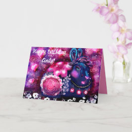 ラバお洒落スグラモールバニー誕生日 カード