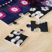 ラバお洒落ス「グラマー・バニー」ピンク・パープル ジグソーパズル (側面)