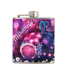 ラバお洒落ス「グラマー・バニー」ピンク・パープル フラスク