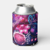 ラバお洒落ス「グラマー・バニー」ピンク・パープル 缶クーラー (缶正面)