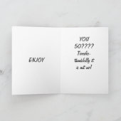 ラバのような50番目のアダルト誕生日のユーモア カード (内部)