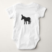 ラバのシルエット ベビーボディスーツ (裏面)