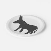 ラバのシルエット ペーパープレート (アングル)