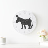 ラバのシルエット ラージ壁時計 (ホーム)