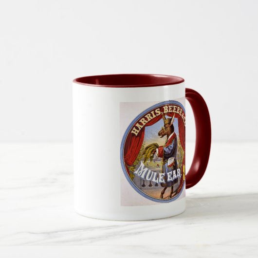 ラバの耳のタバコの広告のヴィンテージ1868年 マグカップ (正面右)