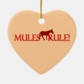 ラバの規則のシルエットの記念品 セラミックオーナメント (裏面)