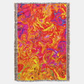 ラバはっきりしたカラー抽象デザイン スローブランケット (正面縦)