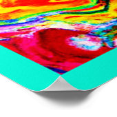 ラバはっきりしたカラー抽象デザイン ポスター (角)