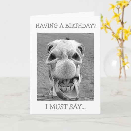 ラバを持つ誕生日? カード (黄色い花)