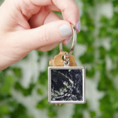 ラバウルのカルデラからの火山のプルーム キーホルダー (手)