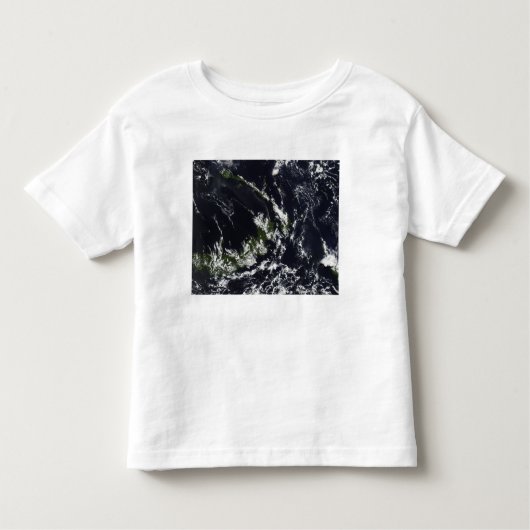 ラバウルのカルデラからの火山のプルーム トドラーTシャツ (正面)