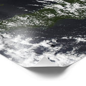 ラバウルのカルデラからの火山のプルーム フォトプリント (角)