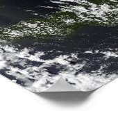 ラバウルのカルデラからの火山のプルーム ポスター (角)