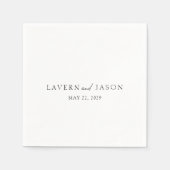 ラバエレガントンモダン結婚ス スタンダードカクテルナプキン (正面)