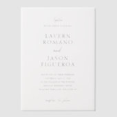 ラバエレガントンモダン結婚ス ベラム紙招待状 (正面)