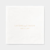 ラバエレガントンモダン結婚ス 箔ナプキン (正面)