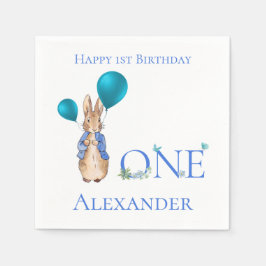 ラバカスタムスのピーター1歳の誕生日 スタンダードカクテルナプキン