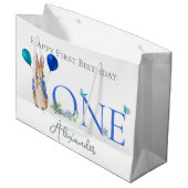 ラバカスタムスのピーター1歳の誕生日 ラージペーパーバッグ (正面アングル)