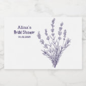 ラバカスタムーンシフランスのの花 スパークリングワインラベル (シングルラベル)