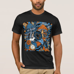 ラバサイケデリックスの穴の旅:シュールキノコ Tシャツ