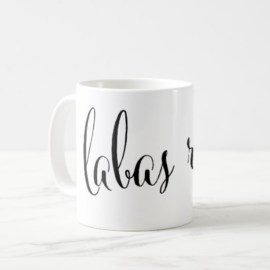 ラバスリタスグッドモーニングリトアニアンマグ コーヒーマグカップ (正面左)