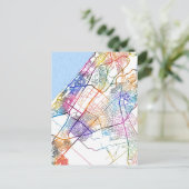 ラバットモロッコシティの地図 ポストカード (スタンド正面)