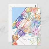 ラバットモロッコシティの地図 ポストカード (正面/裏面)