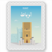 ラバットモロッコ郵便切手トラベル シール (正面)