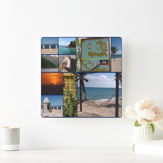 ラバデ,ハイチの壁時計 スクエア壁時計 (ホーム)