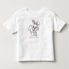 ラバパーソナライズされたス男の赤ちゃん第1誕生日 トドラーTシャツ
