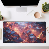 ラバパーソナライズされた岩 デスクマット