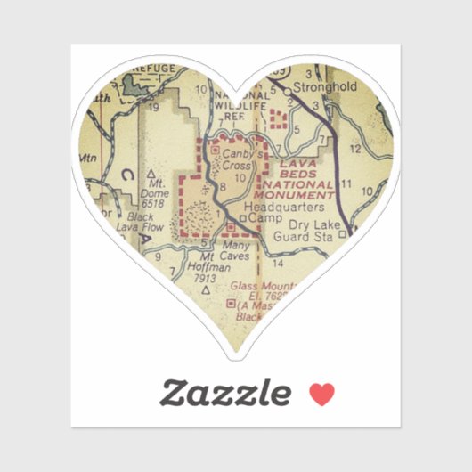 ラバベッズ国立記念碑の地図 シール (シート)