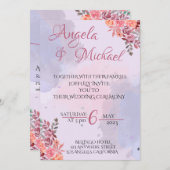 ラバモダンンダル結婚式招待状カード 招待状 (正面/裏面)