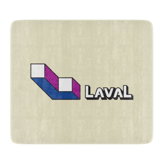 ラバル国旗(ケベック州,カナダ) カッティングボード (正面)