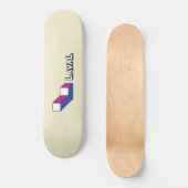 ラバル国旗（ケベック州，カナダ） スケートボード (正面)