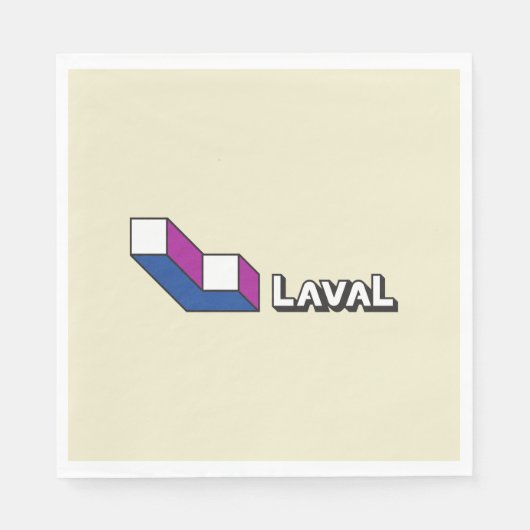 ラバル国旗（ケベック州，カナダ） スタンダードランチョンナプキン (正面)