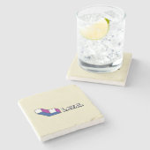 ラバル国旗（ケベック州，カナダ） ストーンコースター (横)