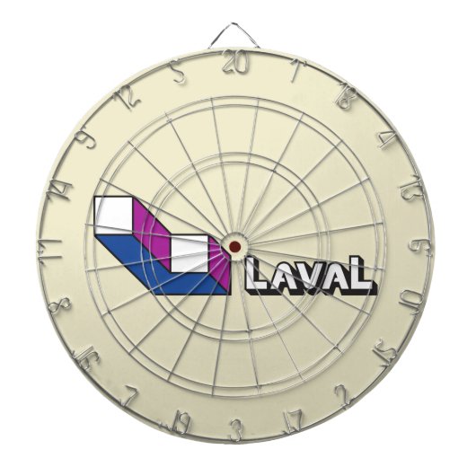 ラバル国旗（ケベック州，カナダ） ダーツボード (正面)