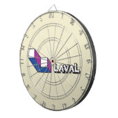 ラバル国旗（ケベック州，カナダ） ダーツボード (正面右)