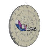 ラバル国旗（ケベック州，カナダ） ダーツボード (正面左)