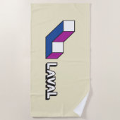 ラバル国旗(ケベック州,カナダ) ビーチタオル (正面)