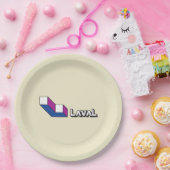 ラバル国旗（ケベック州，カナダ） ペーパープレート (パーティー)