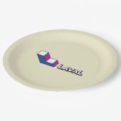 ラバル国旗（ケベック州，カナダ） ペーパープレート (アングル)