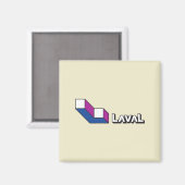 ラバル国旗(ケベック州,カナダ) マグネット (正面/裏面)